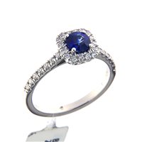 Anello Gazzola Donna Contorno in Oro bianco Zaffiro AC503#.Z5X5BGLB